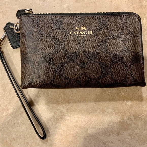 Coach Double Zip Wristlet - Picture 1 of 4